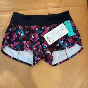 Lululemon Speed Shorts size 2 midnight bloom NWT